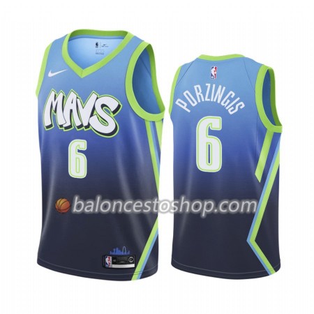 Camiseta Hombre NBA Dallas Mavericks Kristaps Porzingis 6 2019-20 Nike City Edition Swingman